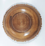 Decorative Carved Wood Candy Nut Bowl Dish with Lid 6 1/2"