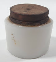 Antique Pond's Cold Cream Milk Glass Bottle 1 1/8" Tall