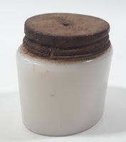 Antique Pond's Cold Cream Milk Glass Bottle 1 1/8" Tall