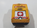 2003 Matchbox Special Edition Hummer Rescue Humvee Yellow 1:70 Scale Die Cast Toy Car Vehicle with Opening Rear Hatch