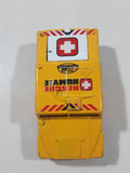 2003 Matchbox Special Edition Hummer Rescue Humvee Yellow 1:70 Scale Die Cast Toy Car Vehicle with Opening Rear Hatch