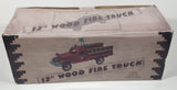 12" Wood Fire Truck Engine Co No. 9 Wooden Model in Box