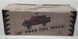 12" Wood Fire Truck Engine Co No. 9 Wooden Model in Box