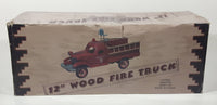 12" Wood Fire Truck Engine Co No. 9 Wooden Model in Box