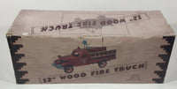 12" Wood Fire Truck Engine Co No. 9 Wooden Model in Box