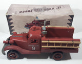 12" Wood Fire Truck Engine Co No. 9 Wooden Model in Box