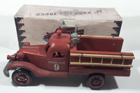 12" Wood Fire Truck Engine Co No. 9 Wooden Model in Box