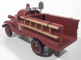 12" Wood Fire Truck Engine Co No. 9 Wooden Model in Box