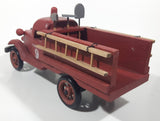 12" Wood Fire Truck Engine Co No. 9 Wooden Model in Box