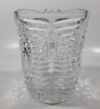 Vintage German Pinwheel and Star Cut Leaded Crystal Glass 5 1/4" Tall Ice Bucket Pail