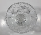 Vintage German Pinwheel and Star Cut Leaded Crystal Glass 5 1/4" Tall Ice Bucket Pail