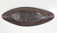 Haida Beaver Handmade in B.C. Canada Aboriginal Art 4" x 10 1/2" Long Clay Pottery Dish