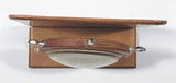 Vintage Avon Brand Woburn Abbey Country House Deer Scene Picture Ship's Wheel Wood Letter Holder Made in England