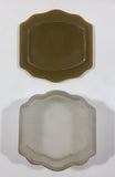Vintage Art Deco Bakelite Lid Green and Frosted Glass Base Trinket Box