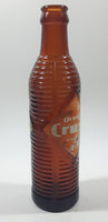 Antique 1940s Orange Crush 7 Fl oz 8 1/4" Tall Brown Amber Glass Beehive Style Bottle