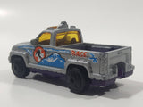 2002 Matchbox Ultimate Rescue Troop Carrier Truck Silver Die Cast Toy Car Vehicle No Canopy