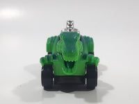 Rare Motor Max 6402 Dinosaur Shaped Green Pull Back Die Cast Toy Car Vehicle