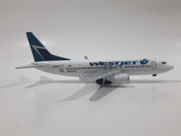 RealToy WestJet Boeing 737 Passenger Jet C-FZWS Airplane White Die Cast Toy Aircraft Vehicle