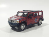 2004 2005 Season Fleer NHL Ice Hockey Vancouver Canucks Hummer H2 Dark Red Maroon Die Cast Toy Car Vehicle