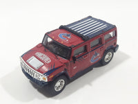 2004 2005 Season Fleer NHL Ice Hockey Vancouver Canucks Hummer H2 Dark Red Maroon Die Cast Toy Car Vehicle