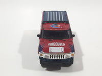 2004 2005 Season Fleer NHL Ice Hockey Vancouver Canucks Hummer H2 Dark Red Maroon Die Cast Toy Car Vehicle