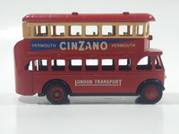 Lledo Days Gone DG 15 London Transport Vermouth Cinzano 1932 AEC Regent Double Decker Bus Red Die Cast Toy Car Vehicle