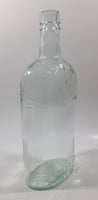 Antique C. 1910 Mitchell & Co of Belfast Ltd Irish Whisky One Pint 9 1/2" Tall Embossed Clear Glass Liquor Bottle