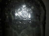 Antique C. 1910 Mitchell & Co of Belfast Ltd Irish Whisky One Pint 9 1/2" Tall Embossed Clear Glass Liquor Bottle
