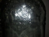 Antique C. 1910 Mitchell & Co of Belfast Ltd Irish Whisky One Pint 9 1/2" Tall Embossed Clear Glass Liquor Bottle