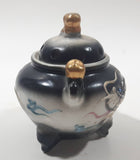 Antique 1940s Japanese Moriage Dragon Ware Porcelain Incense Burner 3" Tall