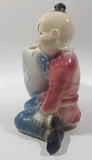 Antique Royal Copley Asian Boy Porcelain Planter