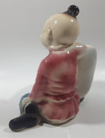 Antique Royal Copley Asian Boy Porcelain Planter