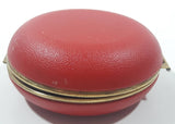 Vintage Westclox Red Cased Round Calendar Date and Time Windup Travel Alarm Clock