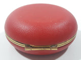 Vintage Westclox Red Cased Round Calendar Date and Time Windup Travel Alarm Clock