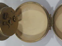 Vintage Westclox Red Cased Round Calendar Date and Time Windup Travel Alarm Clock