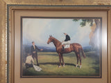 Vintage Sir Alfred Munnings Hyperion Horse Painting 12" x 14" Framed 6" x 8" Print