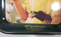 Vintage 1980 60th Anniversary of Coca-Cola in Vancouver 1920-1980 Yellow Dress Woman Official Tray