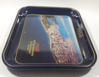 Vintage 1980 60th Anniversary of Coca-Cola in Vancouver 1920-1980 Aerial Shot of Downtown Vancouver and Part of Stanley Park Official Blue Metal Beverage Tray