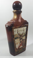 Vintage Jim Beam Kentucky Whisky Buck Deer 10 1/2" Tall Brown Amber Glass Decanter Bottle