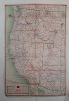 Vintage 1951 Phillips 66 Western United States Paper Map Phillips Petroleum Company