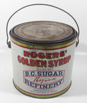 Vintage Rogers Syrup Golden Sugar Vancouver, B.C. Sugar Refinery 10lb Tin Metal Can Pail with Lid