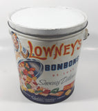 Antique Lowney's Superior Hard Candy with Delicious Flavors 5 Lbs Tin Metal Can Pail with Lid Sherbrooke, Quebec, Canada