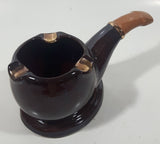 Vintage Giftcraft Tobacco Pipe Shaped Art Pottery Ceramic Ash Tray 6" Long