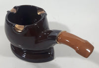 Vintage Giftcraft Tobacco Pipe Shaped Art Pottery Ceramic Ash Tray 6" Long