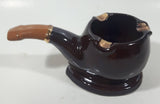 Vintage Giftcraft Tobacco Pipe Shaped Art Pottery Ceramic Ash Tray 6" Long