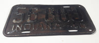 Vintage 1940 Indiana Silver Lettering Black Vehicle License Plate Metal Tag 56 883