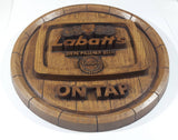 Vintage Labatt's Pilsener Beer On Tap Faux Wood Carved Style Large 18" Diameter Pub Bar Sign