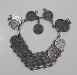 1313 1188 Coin Token Medallion Themed Metal 7" Long Bracelet