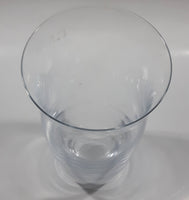 Vintage Heavy Bottomed Clear Glass 9" Tall Flower Vase