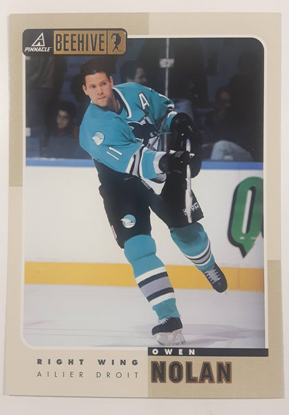 1998 Pinnacle Beehive #22 NHL Owen Nolan San Jose Sharks Right Wing Jumbo 5" x 7" Photo Hockey Card